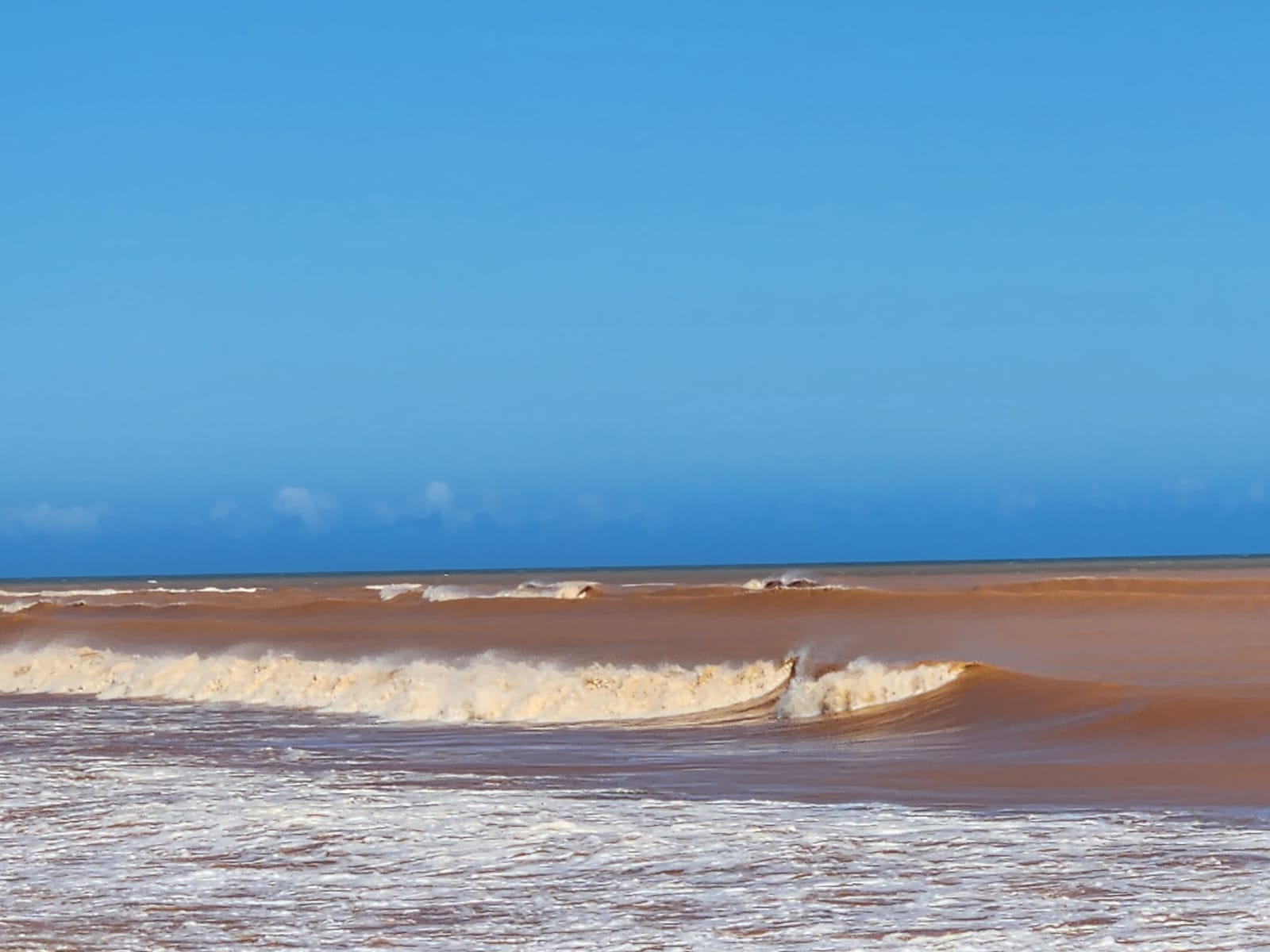 Mar durante a pesquisa